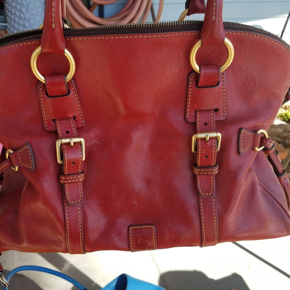 Dooney and Burke maroon leather purse